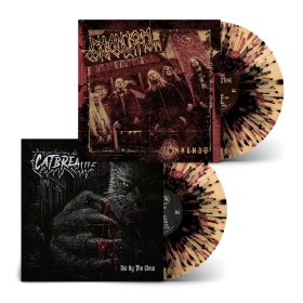PHANTOM CORPORATION / CATBREATH · Commando / Die By The Claw | ORANGE/BLACK/RED SPLATTER LP (Thrash Metal/Death Metal Vinyl)