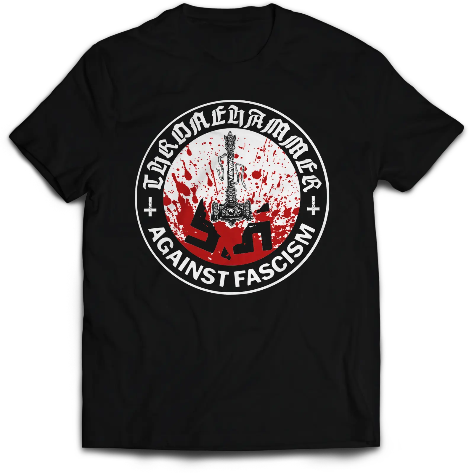 THRONEHAMMER · Against Fascism (Reissued) | T-SHIRT (Doom Metal/Heavy Metal/Epic Metal Clothes)