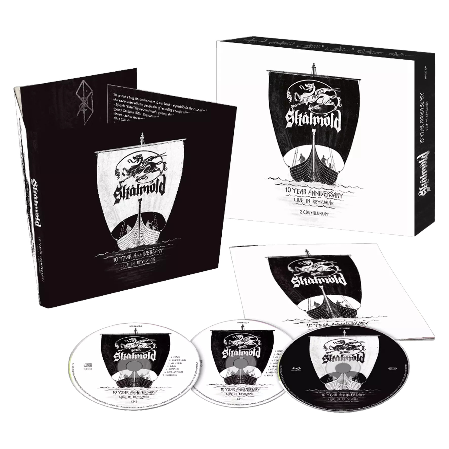 SKÁLMÖLD · 10 Year Anniversary - Live in Reykjavík | 2CD+BLURAY DIGIPAK (Viking Metal/Folk Metal CDs)