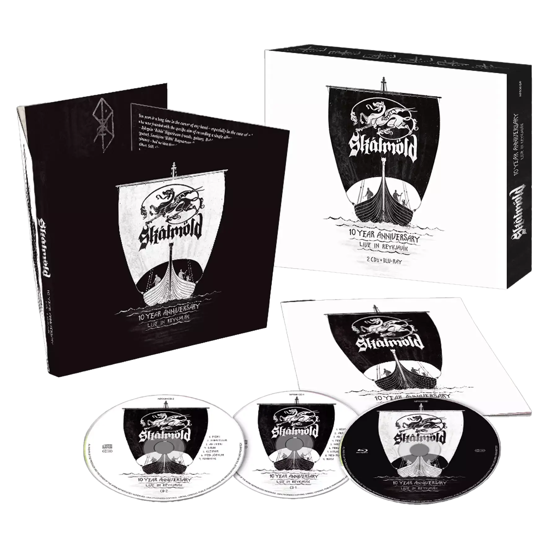 SKÁLMÖLD · 10 Year Anniversary - Live in Reykjavík | 2CD+BLURAY DIGIPAK (Viking Metal/Folk Metal CDs)