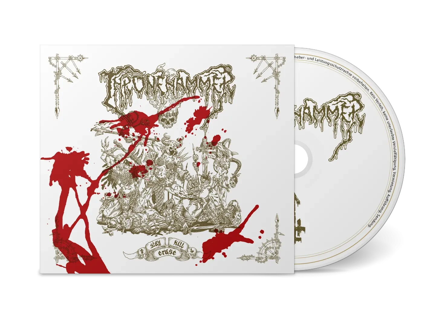 THRONEHAMMER - Slay | Kill | Erase [T-SHIRT+DIGIPAK CD] (Doom Metal/Epic Metal/Death Metal/Heavy Metal CDs) · Picture 2