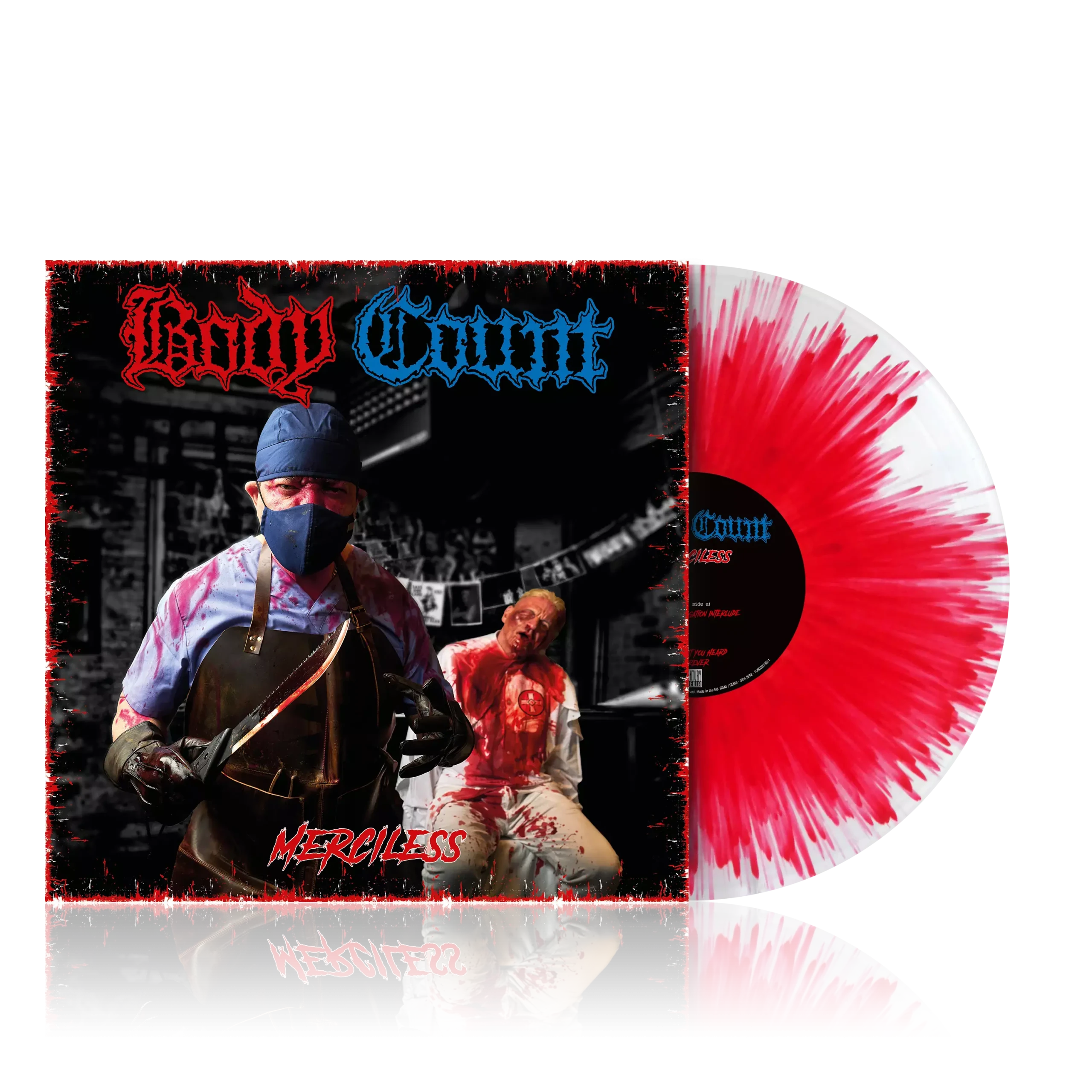 BODY COUNT · Merciless | CLEAR/RED SPLATTER LP (Crossover/Hardcore Vinyl)
