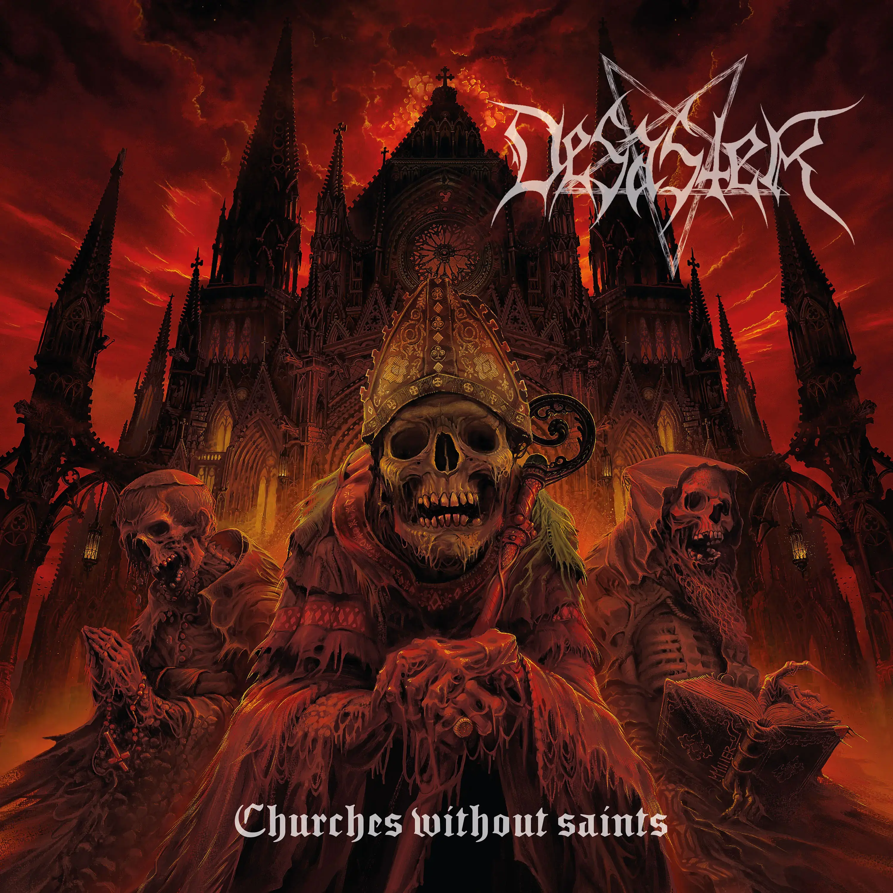 DESASTER · Churches Without Saints | BLACK LP (Thrash Metal/Black Metal Vinyl) · Picture 1