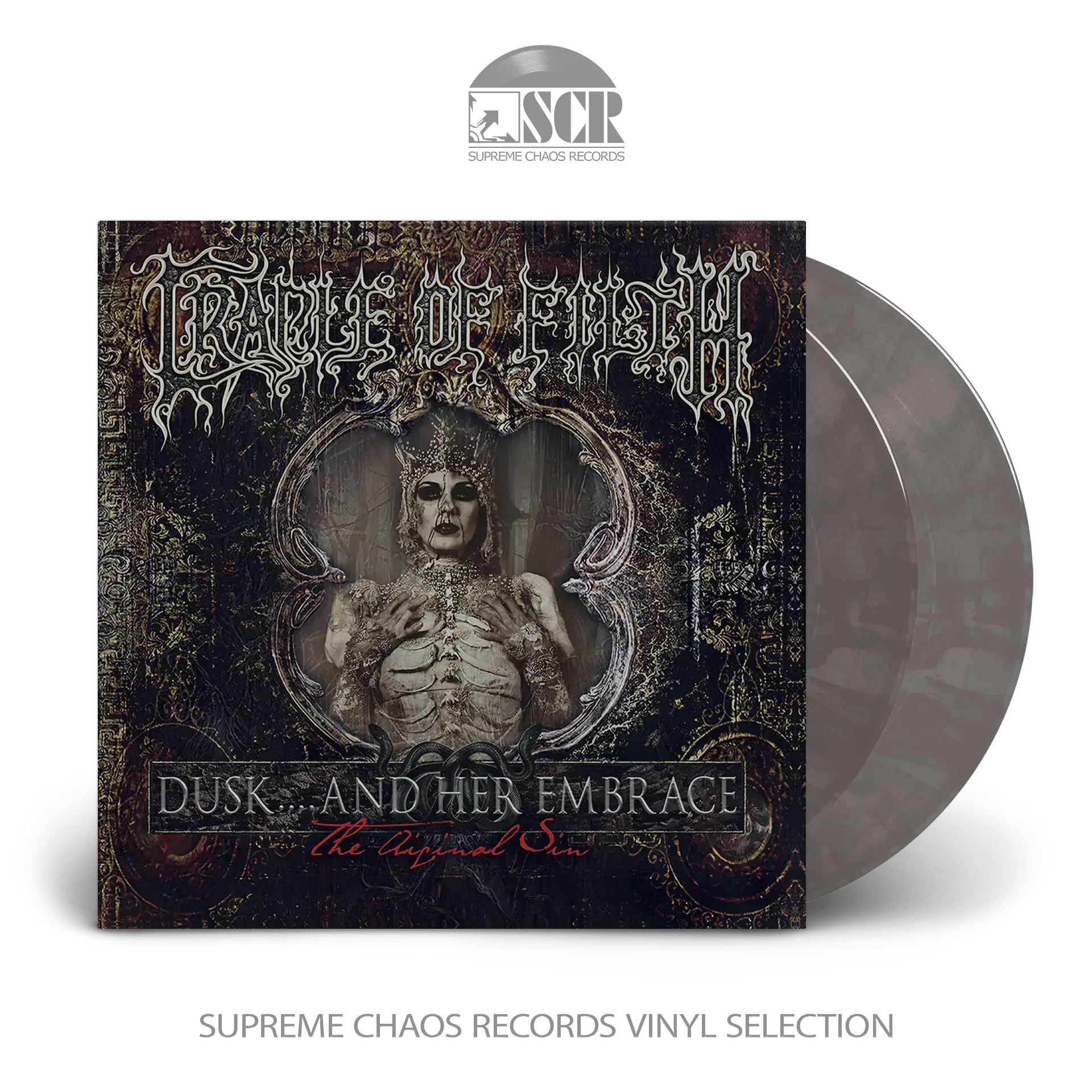 CRADLE OF FILTH - Dusk And Her Embrace (The Original Sin) · CREAM CLEAR/BLACK MARBLED 2LP (Gothic Metal/Black Metal Vinyl)