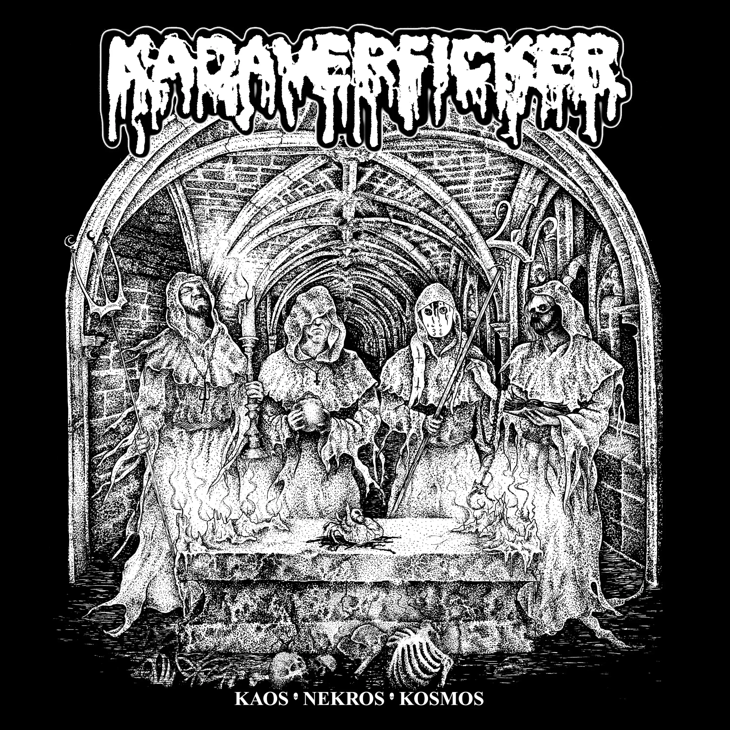 KADAVERFICKER · Kaos Nekros Kosmos | WHITE LP (Death Metal/Grindcore/Black Metal Vinyl) · Picture 1