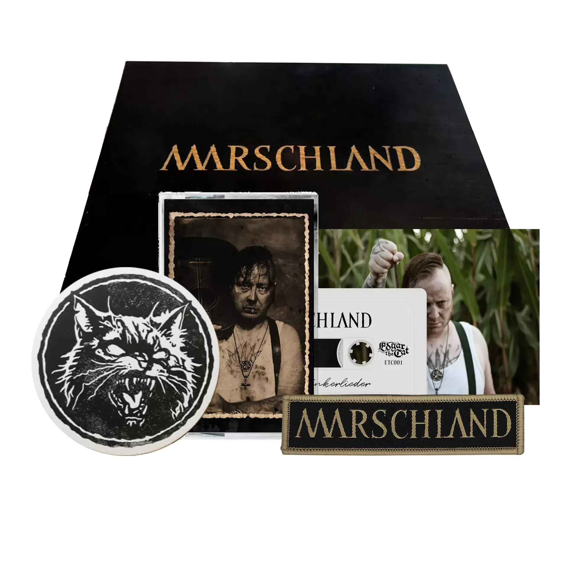MARSCHLAND - Traurige Trinkerlieder · WOODEN TAPE BOX