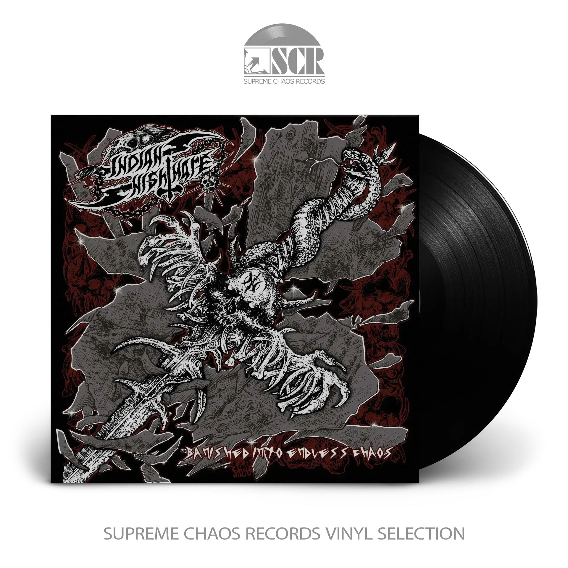 INDIAN NIGHTMARE · Banished into Endless Chaos | BLACK LP (Heavy Metal Vinyl)