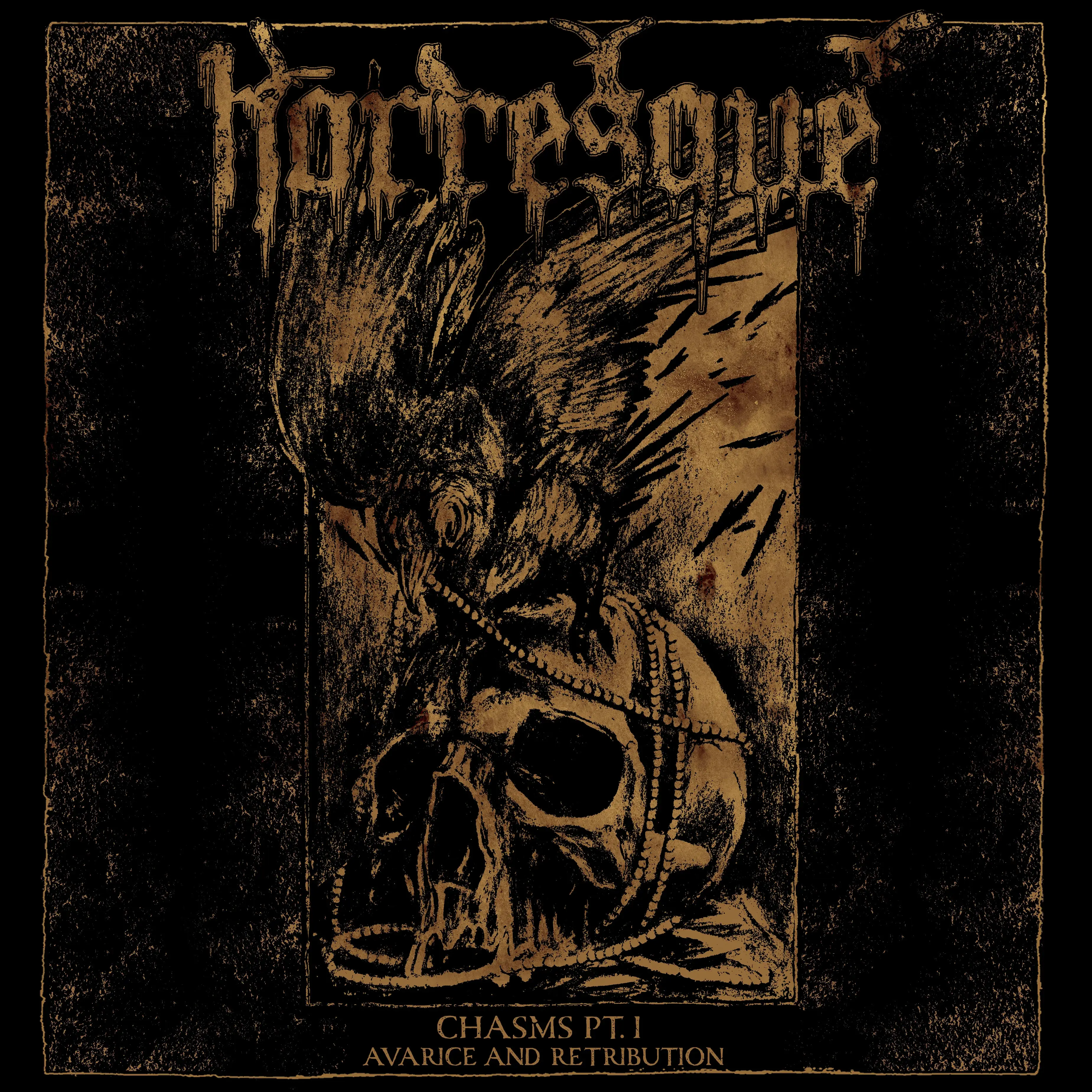 HORRESQUE · Chasms Pt. I - Avarice and Retribution | CLEAR/BLACK LP (Death Metal/Black Metal Vinyl) · Picture 2