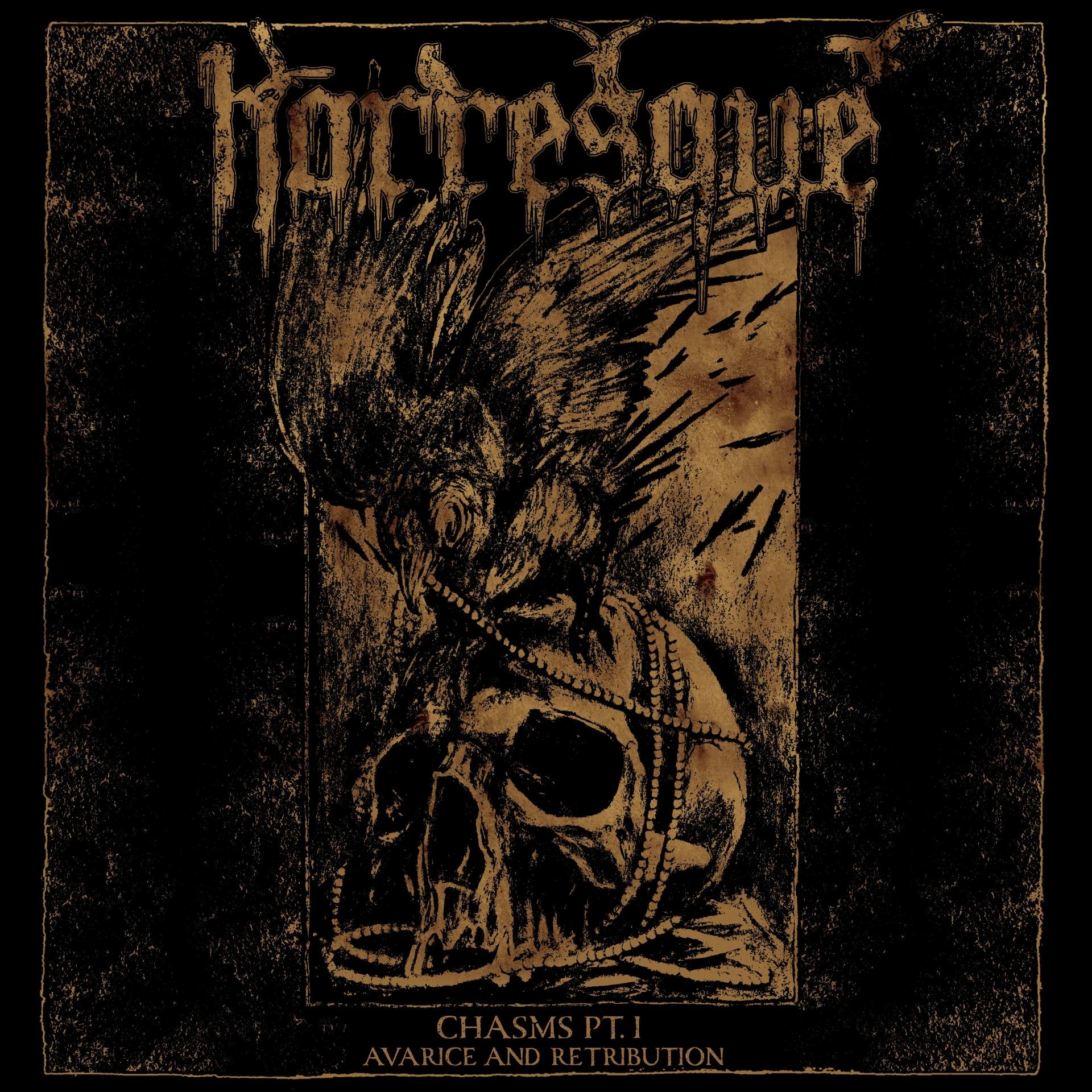 HORRESQUE · Chasms Pt. I - Avarice and Retribution | CLEAR/BLACK LP (Death Metal/Black Metal Vinyl) · Picture 2