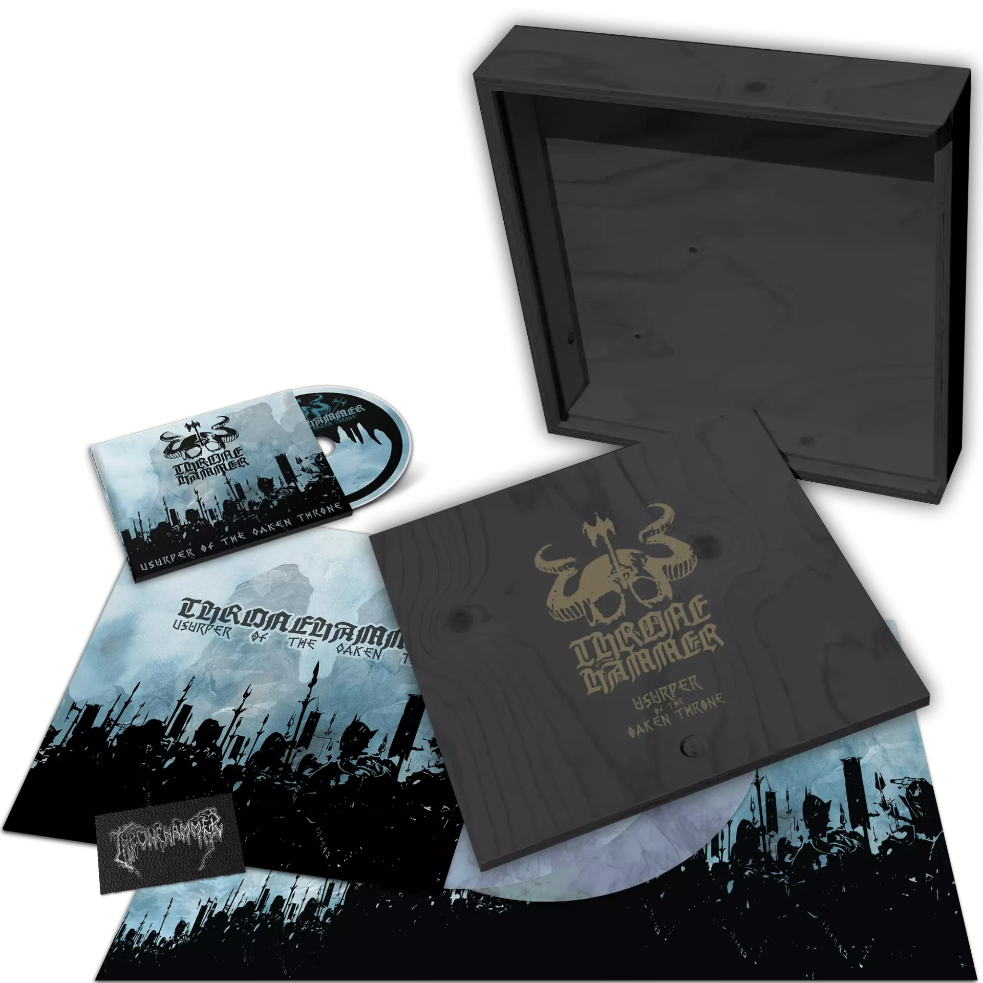 THRONEHAMMER · Usurper of the Oaken Throne | WOODEN LP BOX SET (Epic Metal/Doom Metal/Death Metal Vinyl)
