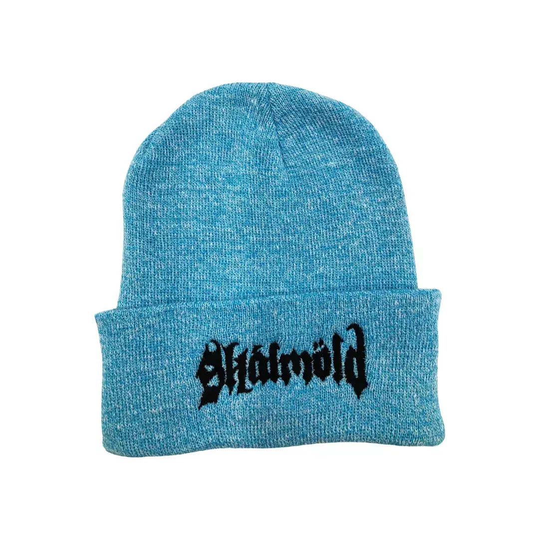 SKALMÖLD · Logo | LIGHT BLUE/WHITE BEANIE (Viking Metal/Folk Metal Clothes)
