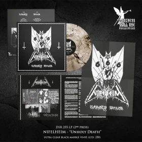 NIFELHEIM · Unholy Death (Re-Release) | CLEAR/BLACK LP (Black Metal Vinyl) · Bild 3