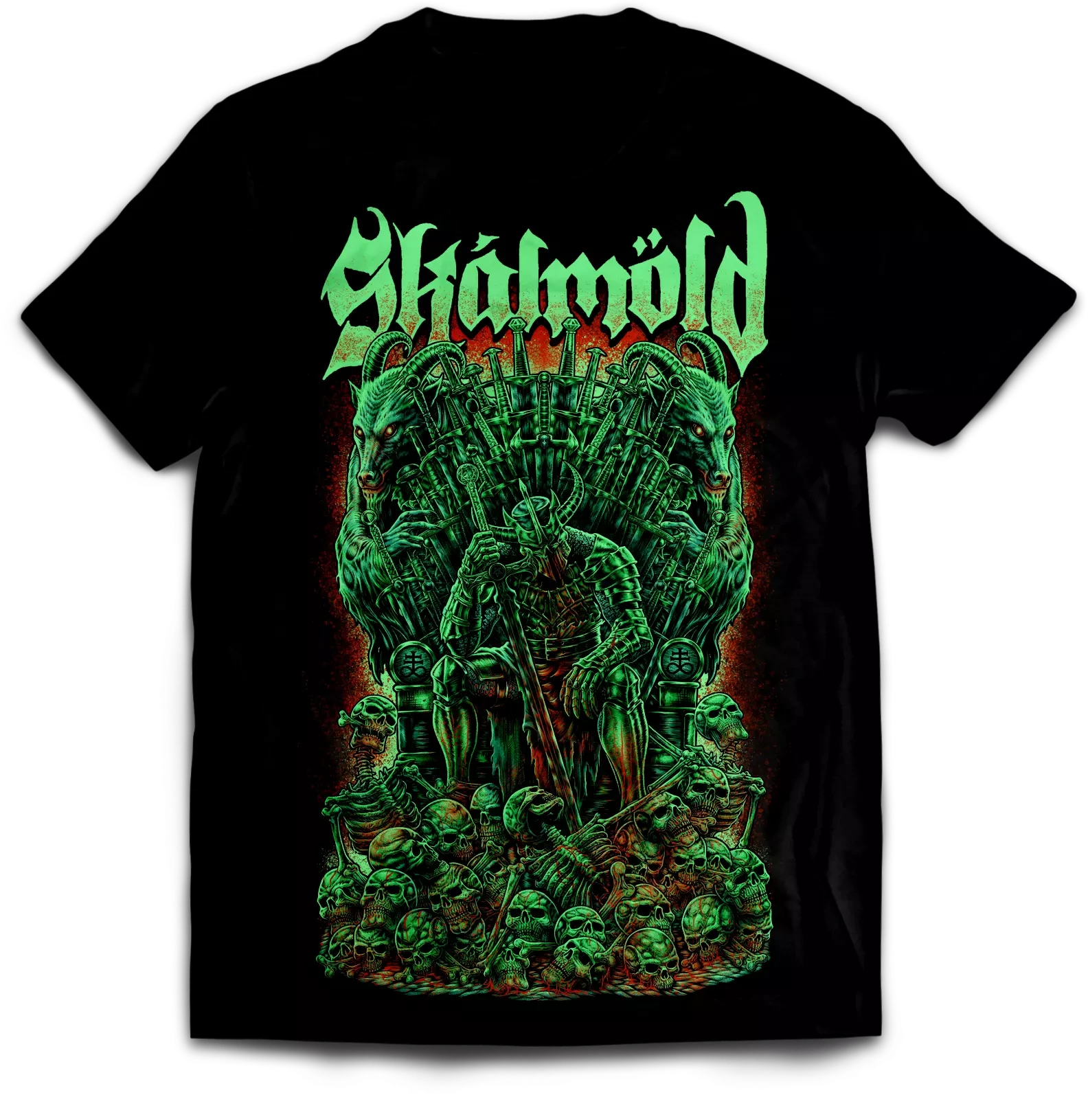 SKALMÖLD · Throne (Glow In The Dark) | T-SHIRT (Viking Metal Clothes)