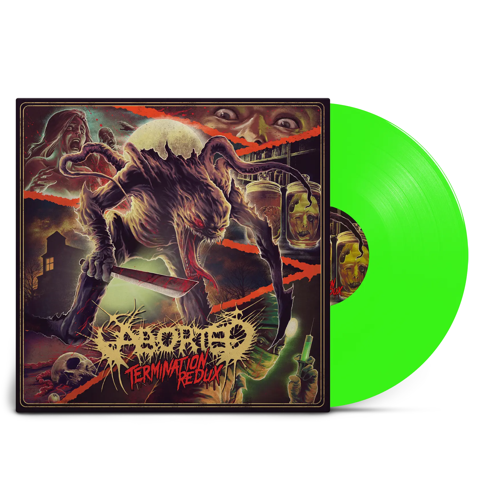 ABORTED · Termination Redux | NEON GREEN LP (Death Metal/Grindcore Vinyl)