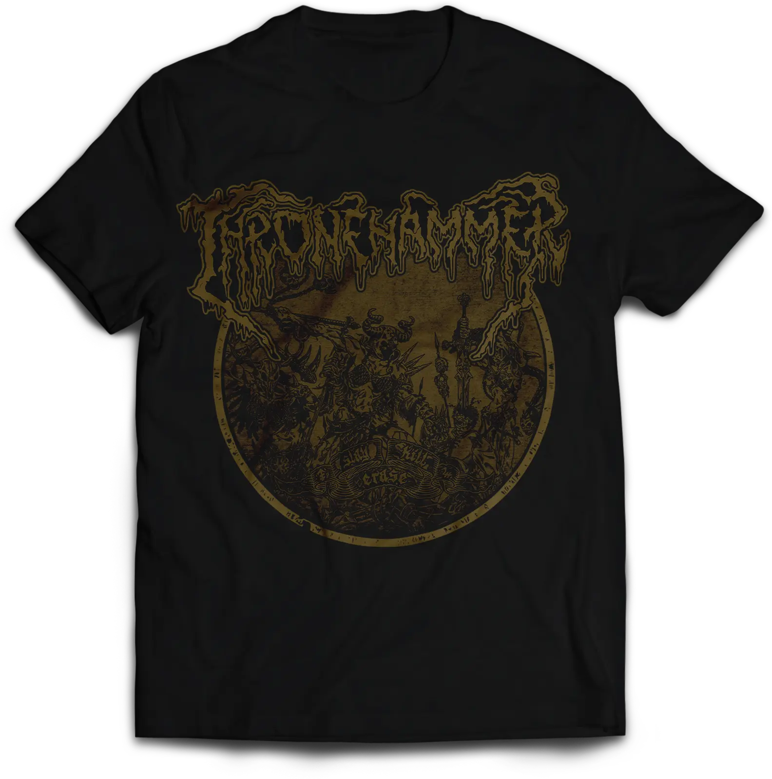 THRONEHAMMER · Slay | Kill | Erase Cover Shirt | T-SHIRT (Doom Metal/Epic Metal/Death Metal/Heavy Metal Clothes)