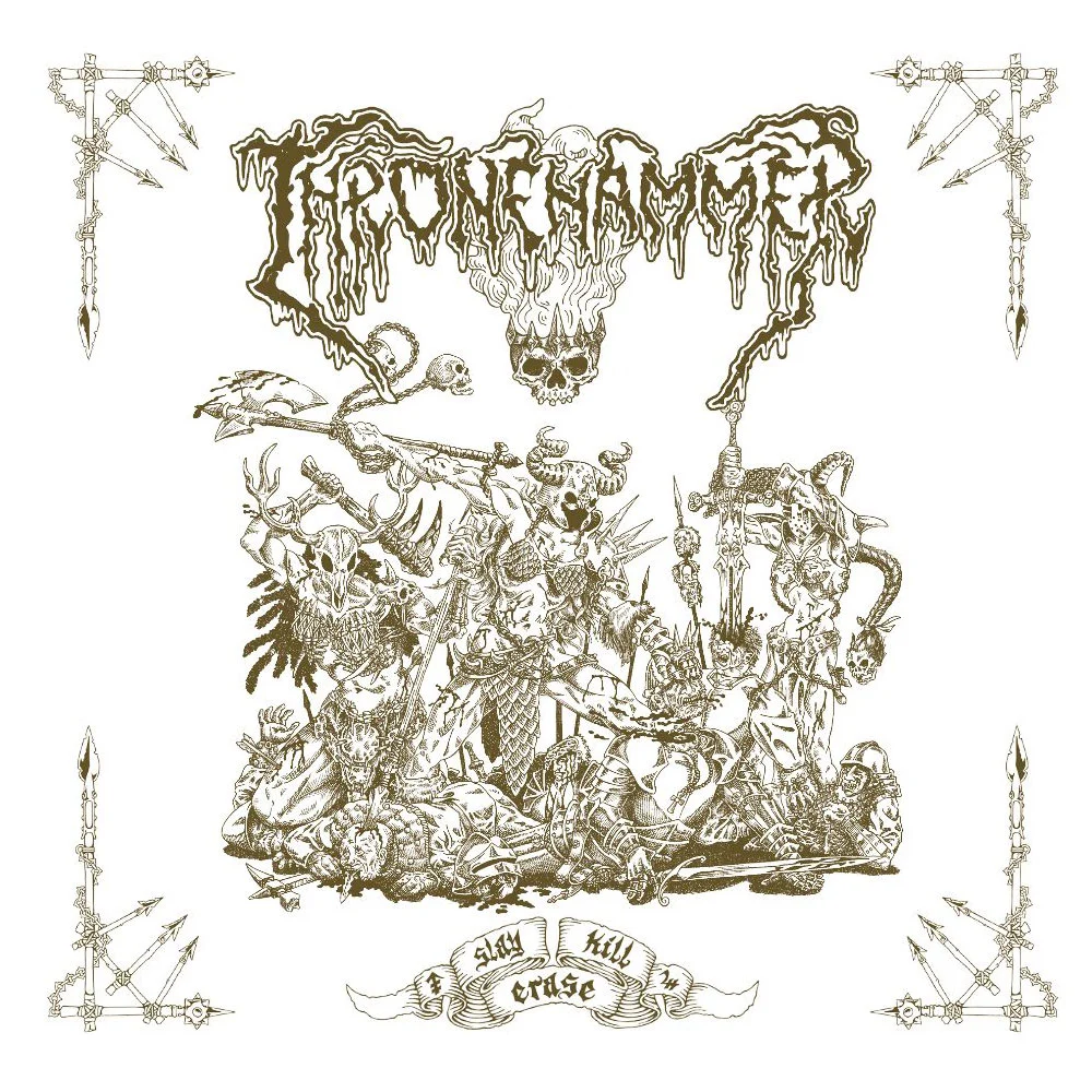 THRONEHAMMER · Slay | Kill | Erase | WHITE 2LP (Doom Metal/Epic Metal/Death Metal/Heavy Metal Vinyl) · Picture 1
