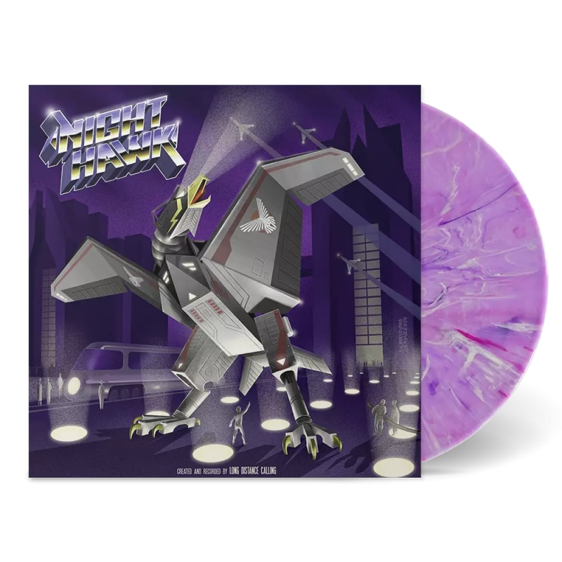 LONG DISTANCE CALLING - Nighthawk EP · PINK MARLBED LP (Progressive Rock Vinyl)