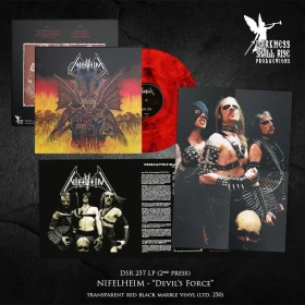 NIFELHEIM · Devil's Force (Re-Release) | RED/BLACK LP (Black Metal Vinyl) · Bild 3