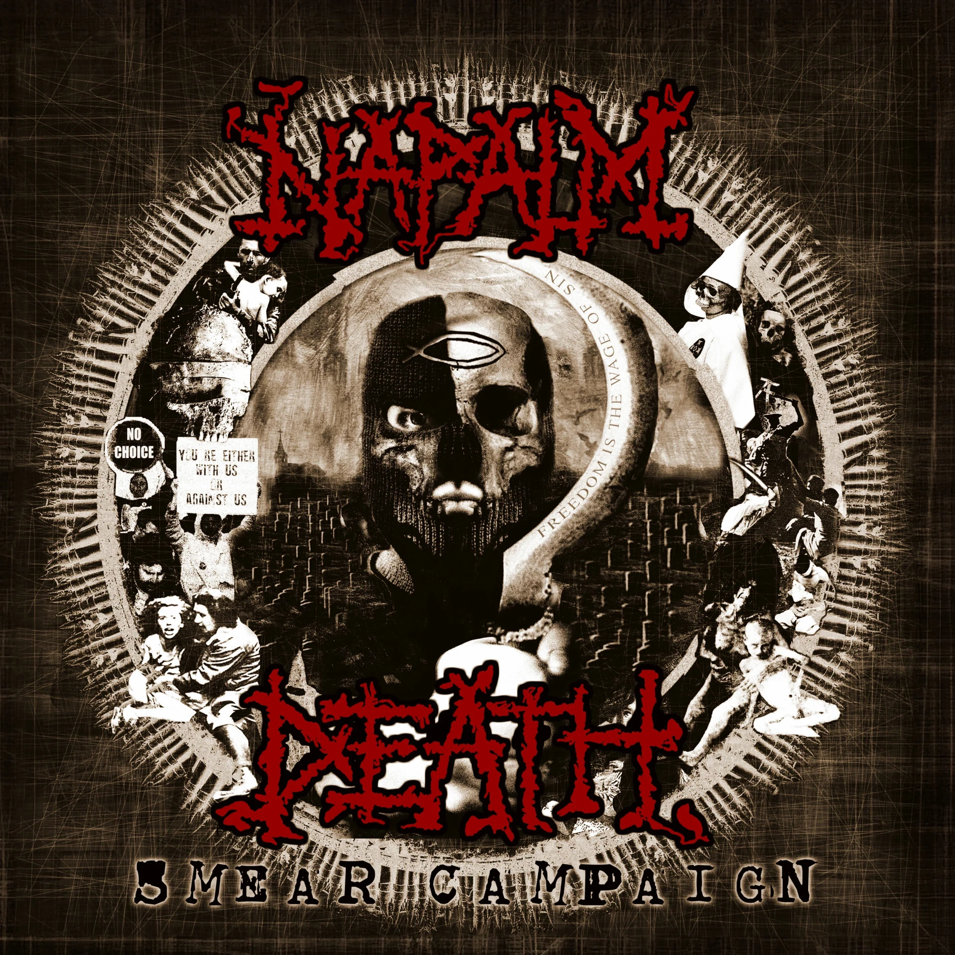NAPALM DEATH · Smear Campaign | TRANSPARENT RED/BLACK SPLATTER LP (Grindcore Vinyl) · Picture 2