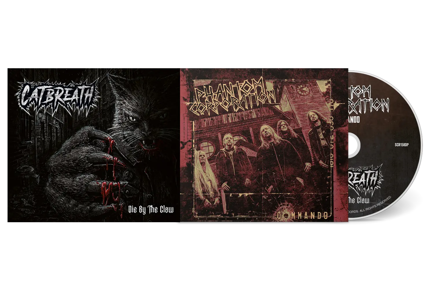 PHANTOM CORPORATION / CATBREATH · Commando / Die By The Claw | DIGIPAK CD (Thrash Metal/Death Metal CDs)