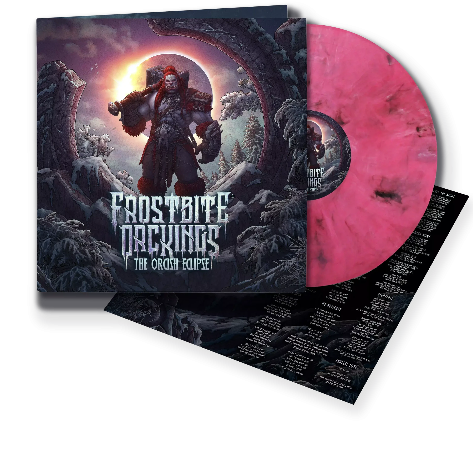 FROSTBITE ORCKINGS · The Orcish Eclipse | ECLIPSE PINK VINYL LP (Death Metal Vinyl)
