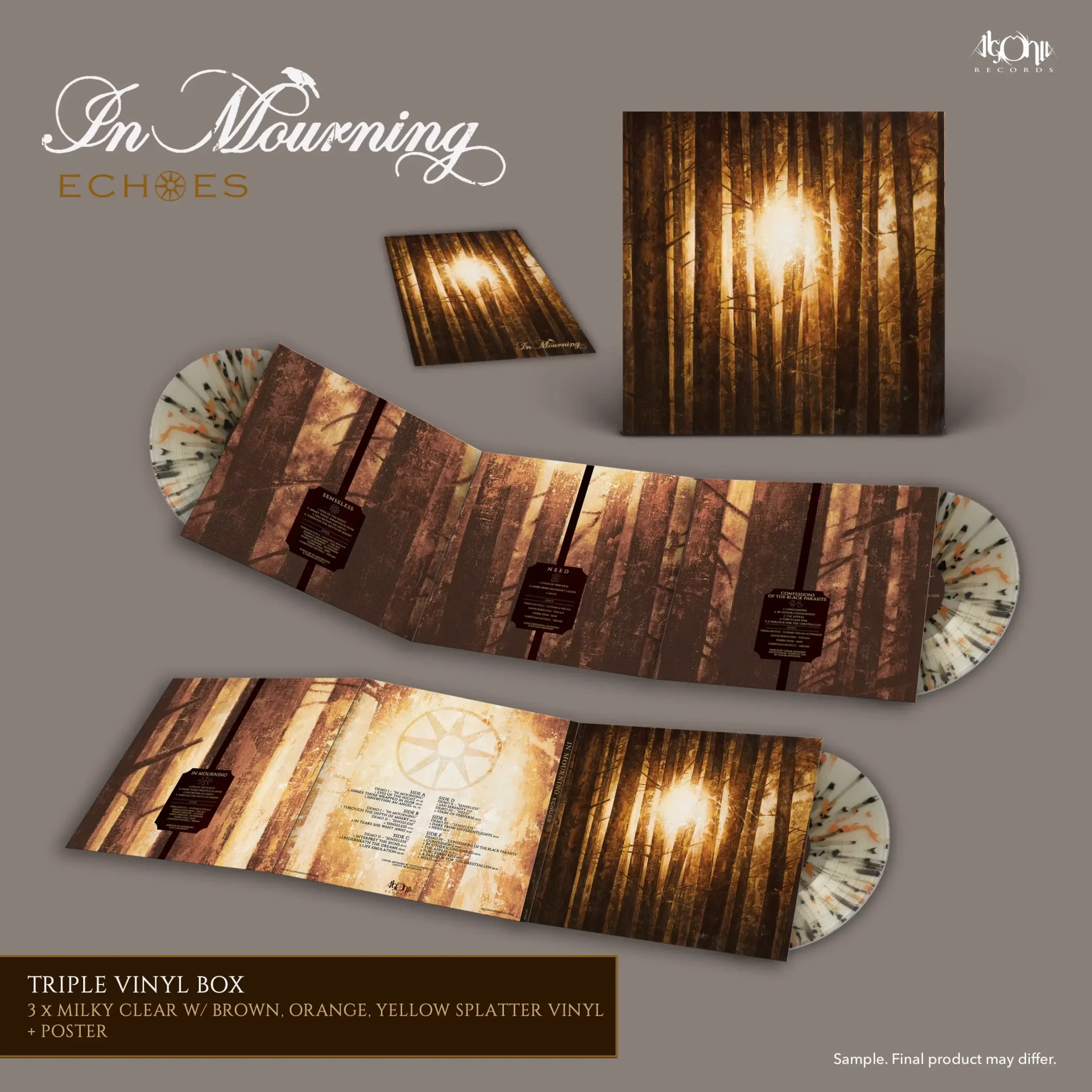 IN MOURNING · Echoes | SPLATTER 3LP (Melodic Death Metal Vinyl) · Picture 2