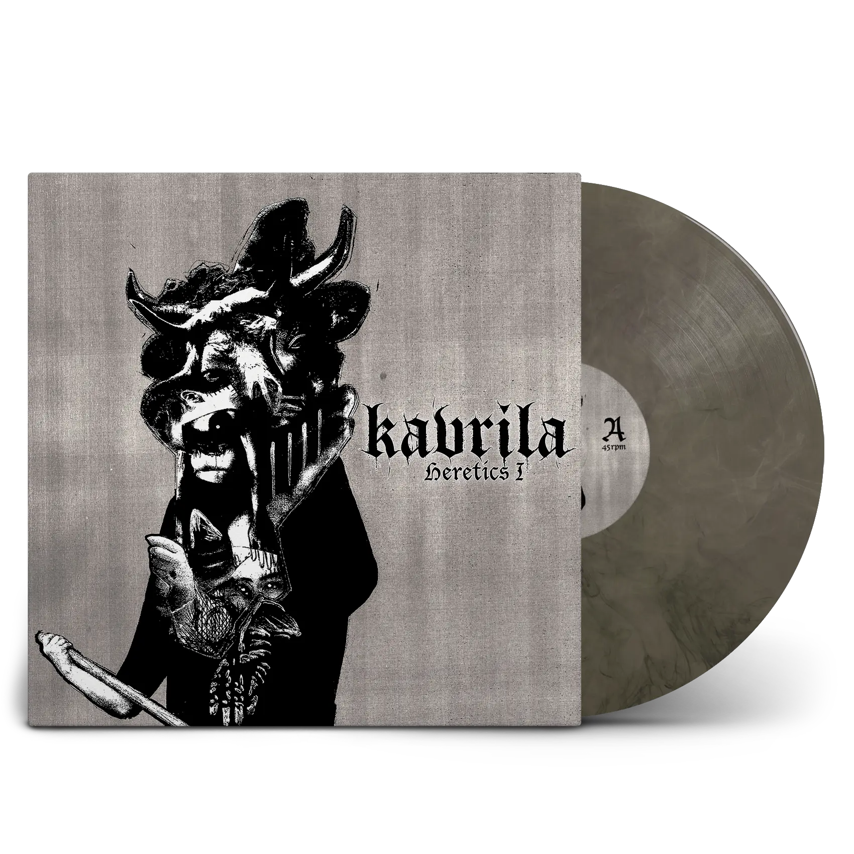 KAVRILA · Heretics I | CLEAR BLACK MARBLED LP (Sludge/Doom Metal/Black Metal/Hardcore Vinyl)