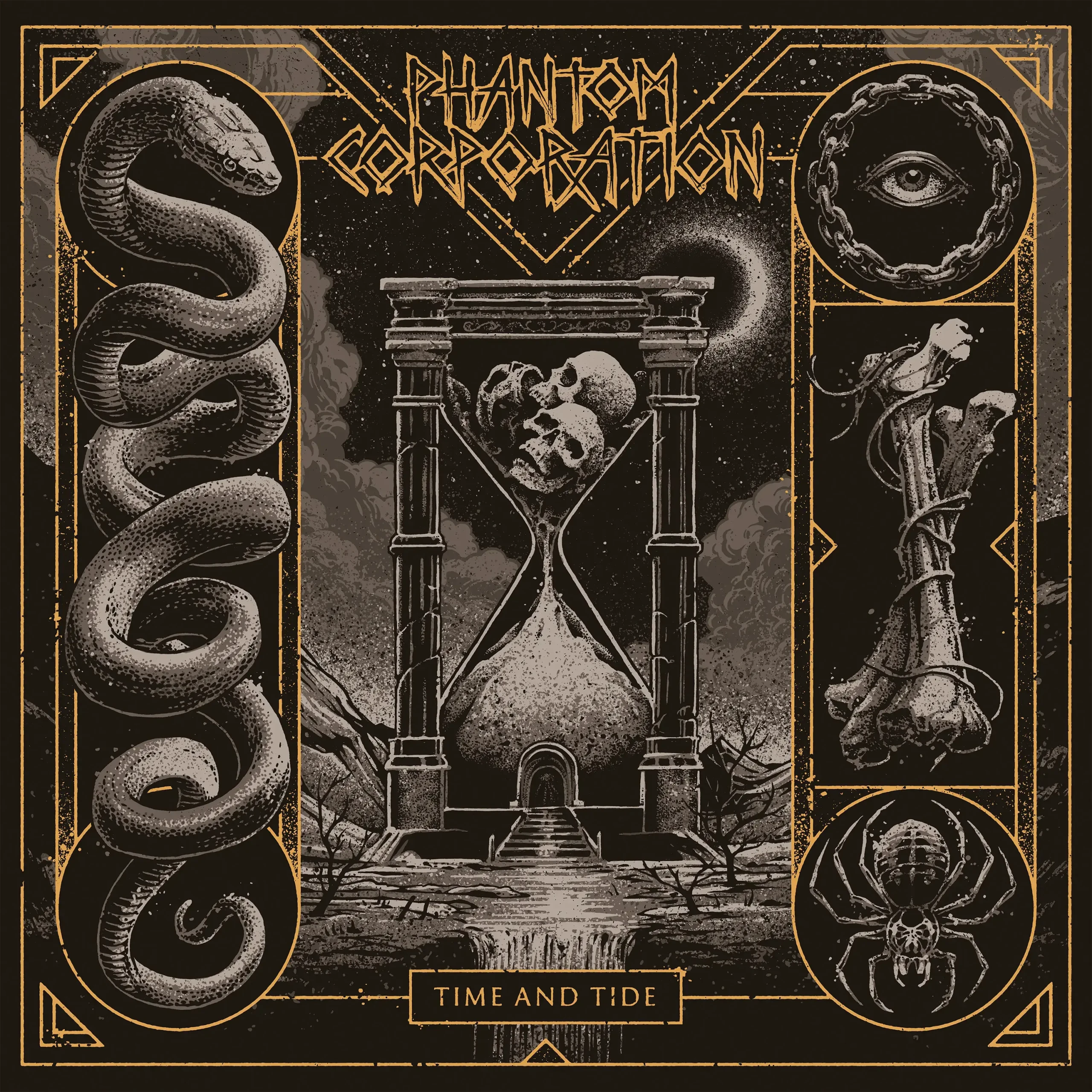 PHANTOM CORPORATION · Time And Tide | BLACK LP (Thrash Metal/D-Beat/Death Metal Vinyl) · Picture 1